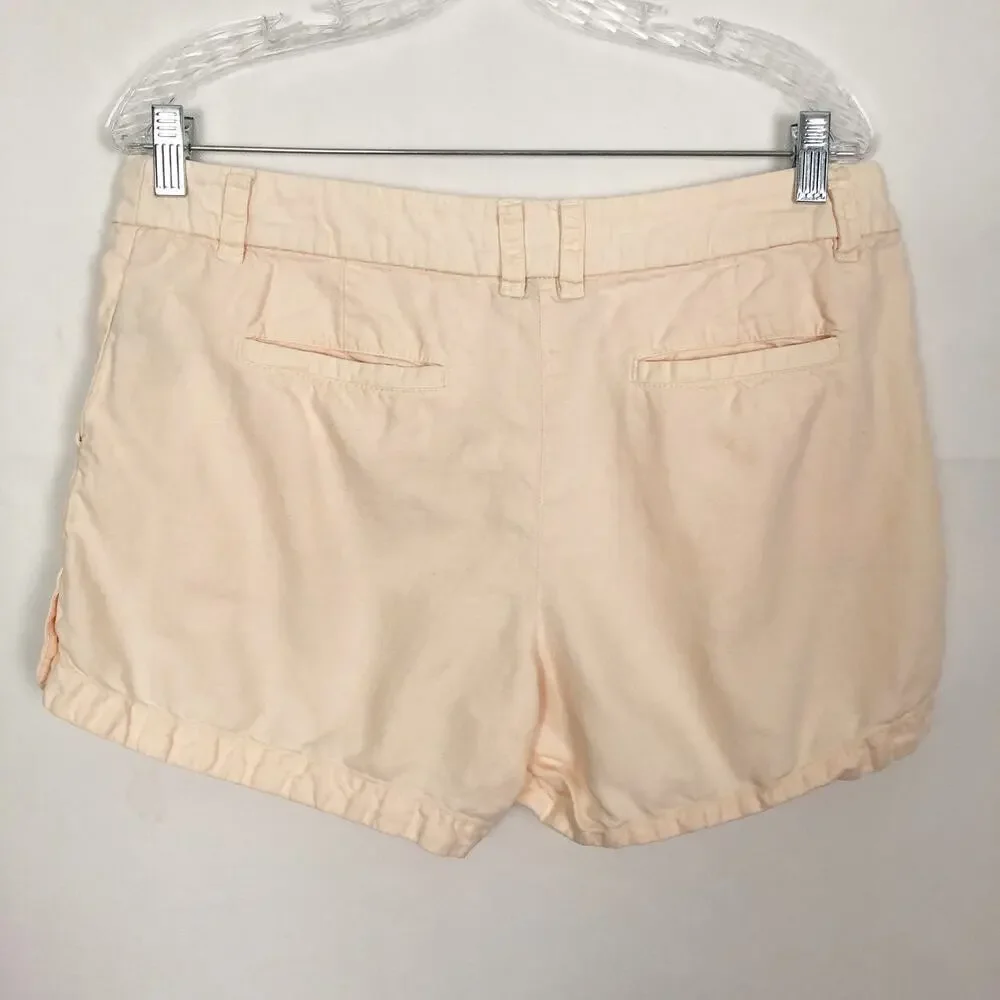 NWOT J. Crew Linen Cotton Blend Mid-Rise Shorts Size 10